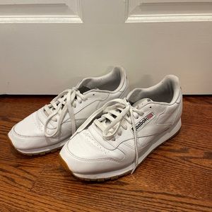 Reebok Classic Leather White Mens Running Tennis Shoes Item 49797 Size 10